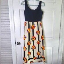 Vintage 1970's Joseph Magnin Fruit Detail Dress
