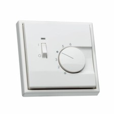 Raumthermostat für Jung LS 990 mit Schalter Ein/Aus und LED "Heizen" (Öffner)