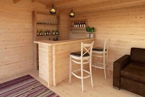 BAR für Gartenhaus 200x75 cm Gartenbar 44mm Theke ...