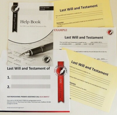 BUDGET WILL, EINZELPERSON LETZTER WILLEN UND TESTAMENT KIT, 2023 BRANDNEU Ausgabe.