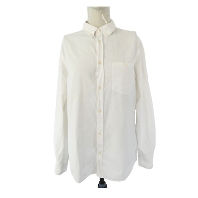 Norse Projects weiße Hemden Anton Oxford Unisex Freizeit Smart Pocket Größe M