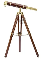 Vintage Marine Telescope with Stand Tripod Sailor Navy Antique Home Decor Gifts.