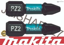 Image of Makita SPECIAL STEEL IMPACT BLACK Screwdriver Bit X 2PK PZ2 25mm IMPACT DRIVERS