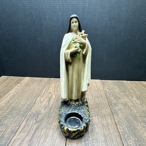 VINTAGE CHALKWARE SAINT THERESE OF LISIEUX CATHOLIC RELIGIOUS ALTER MID CENTURY 