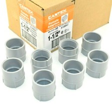  8 Cantex 1-1/2" PVC Female Adapter 1.5" Diameter Gray Threaded Conduit 5140047