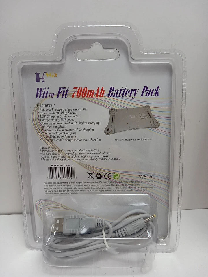 Batería Wii Fit 700mAh HVG2 NUEVA SELLADA Raro Encontrar Foto 2 de 3