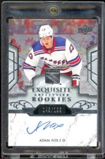 2019-20 Exquisite Collection Platinum Rookie Signatures #R7 Adam Fox 145/199