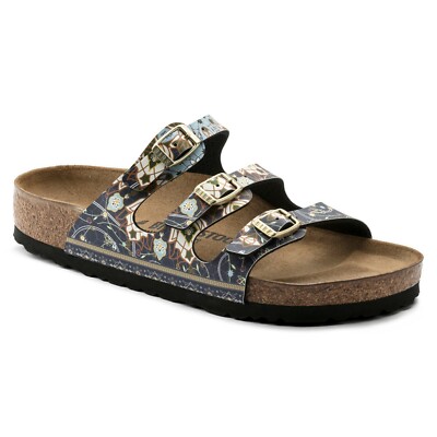 Birkenstock Birko Flor FLORIDA Ancient Mosaic Blue BNIB 1009808