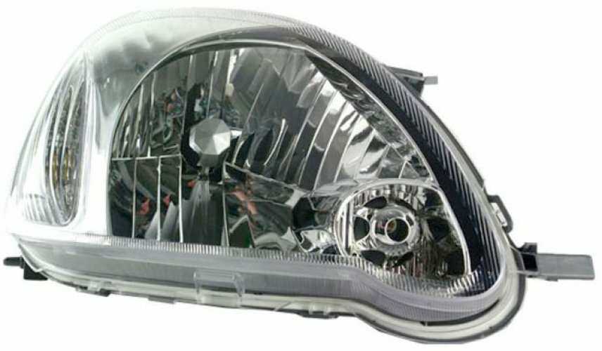 Phare droit Toyota Yaris 2003-2005 avec réflecteur chrome anti-jaunissement