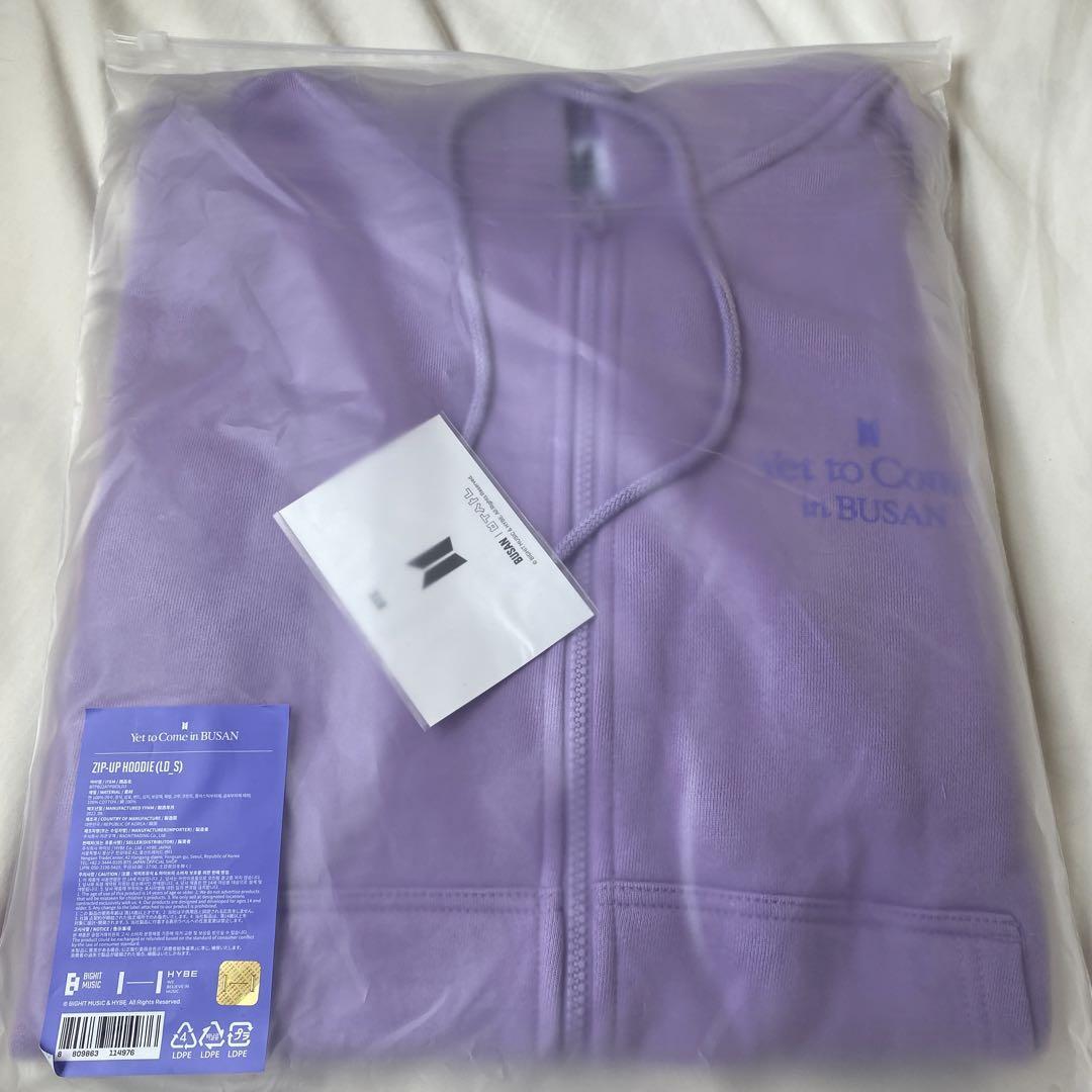 BTS Yet To Come In Busan Zip-UP Hoodie Purple Size S w BTS Yet To Come In Busan Zip-UP Hoodie Purple Size S w
