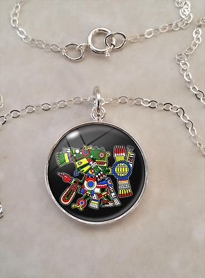 Sterling Silver 925 Pendant Necklace Choose an Aztec God Mexican Mesoamerican