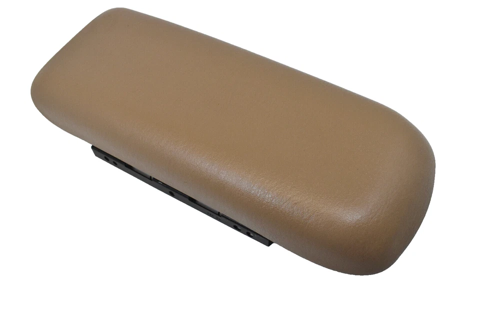 1998-2004 Chrysler 300M Center Console Brown Leather Armrest Top Lid Cover OEM - Image 3 of 4
