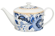STPGOODS Melodie de Fleurs Porcelain Teapot in Gift Box Ceramic 1.2 qt Tea Pot