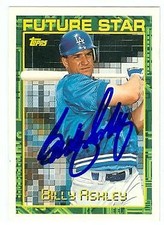 Billy Ashley autographed baseball card (Dodgers) 1994 Topps #53 Future Star