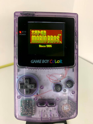 GAME BOY COLOR ATOMIC PURPLE | IPS MOD | PARTIAL ORIGINAL | SEE DESCRIPT | OEM