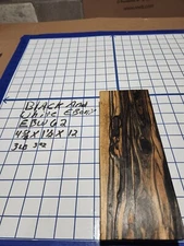 Black and White Ebony  Wood turning  blank  4 5/8 "x 1 1/2 "x  12 " EBW62