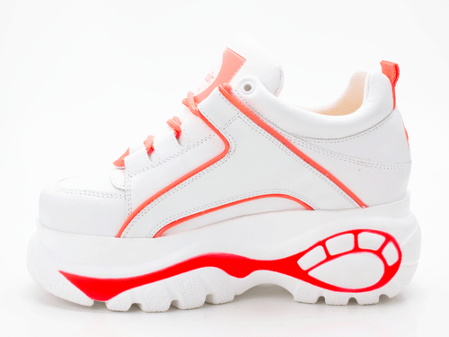 Buffalo Classic Low 1533089 Damen Sneaker Schuhe weiß-orange - Picture 3 of 6