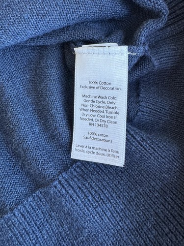 Vineyard Vines Girls Size M (10-12) Navy Blue Cotton Cardigan Sweater School Uni - Picture 4 of 8