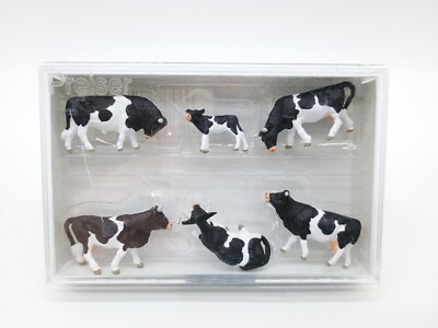 Preiser Figuren 10145 Black & White Cows - OO/HO - Neu (geringe Gebrauchsspuren am Karton)