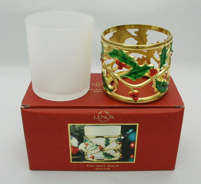 2 Lenox Holiday Gold Votive Candle Holder for sale online eBay