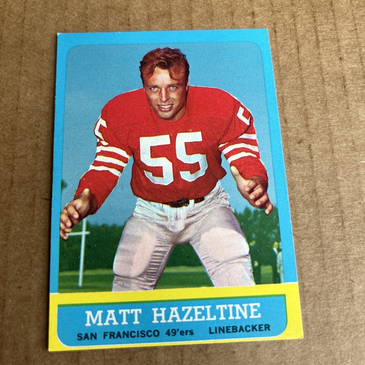 1963 Topps Matt Hazeltine #142 San Francisco 49ers Vintage