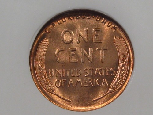 BU RED GEM 1948 Lincoln Wheat Penny NGC MS66RD. #58 - Picture 5 of 7