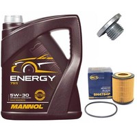 MotoröL Set 5W-30 5 Liter + ÖLfilter + ÖLablassschraube FüR Opel Vectra Astra