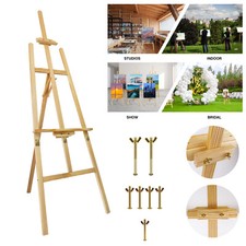 1.75m Wooden Sketch Easel Artist Painter Stand lyre Floor Drawing Display Easels