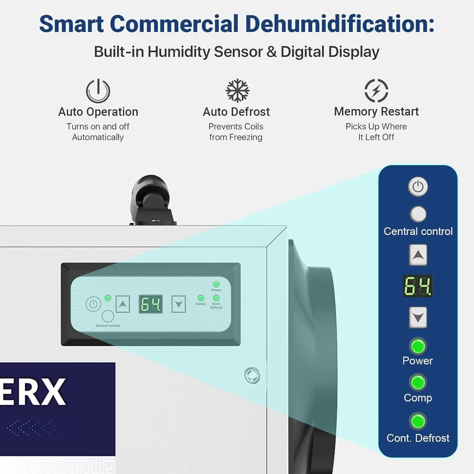 Deshumidificador BaseAire AirWerx55 Crawlspace 113 pintas base industrial comercial Foto 3 de 4