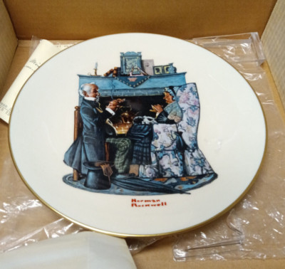 TEA FOR TWO Norman Rockwell  Collectible Plate  VG