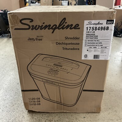 Swingline Jam Free Shredder SM12-08 New