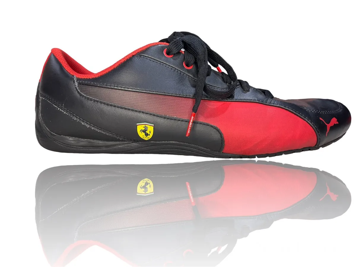 Síntomas sección Emborracharse Puma Scuderia Ferrari Drift Cat 5 Sf 01 Black Red Lace Up Sneakers Shoes  305824 | eBay