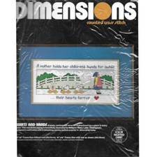 Vintage 1984 Dimensions Counted Cross Stitch Kit 'Hearts and Hands' NIP NOS