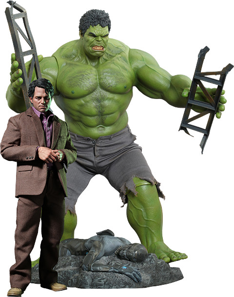 1:6 Hot Toys Los Vengadores Pack de Figuras MMS Bruce Banner y Hulk - SS902164