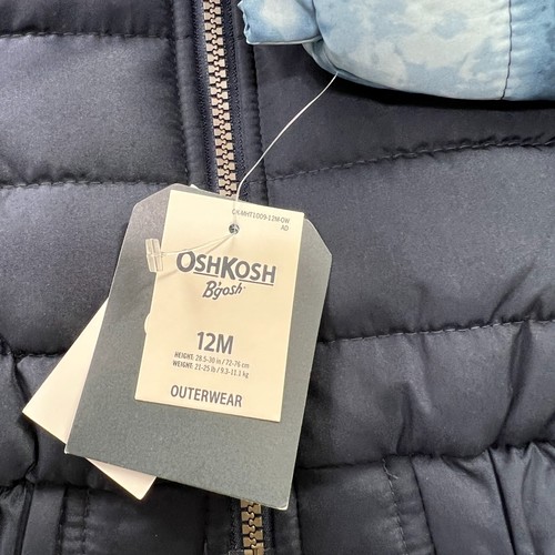 OshKosh B'Gosh Boys' 2-Piece Ski Jacket & Snow Bib Snowsuit 12M ( 21-25 Lb) Blue - Picture 6 of 8