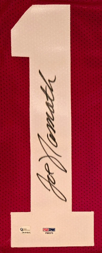 Joe Willie Namath Signed Autographed UA Alabama Crimson Tide Jersey PSA SEC - Image 2 of 3