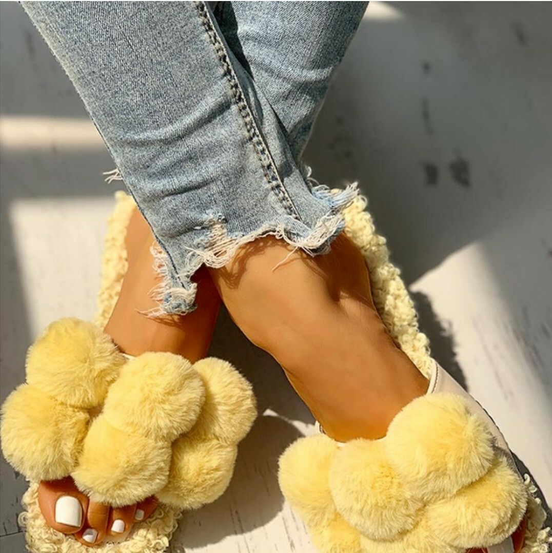 PANTOFOLA D’ORO Sandali da donna in pelliccia soffice slide pelose pelose comodi comodi comodi come