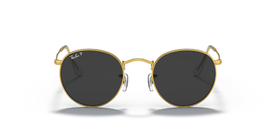 Ray-Ban Round Metal Polarized Gold Black 50 mm Sunglasses RB3447