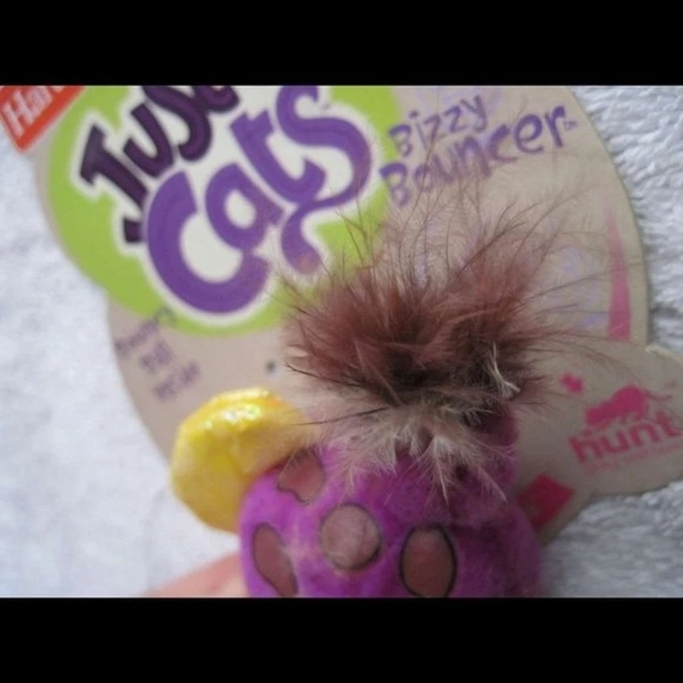 Juguete gorila Hartz Bizzy púrpura dañado gato plumas faltantes ¡¡Paquete por favor!!! Foto 2 de 4