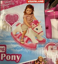 Disney Princess My Rocking Horse Plush Pony White By Kiddieland NEW Retired HTF