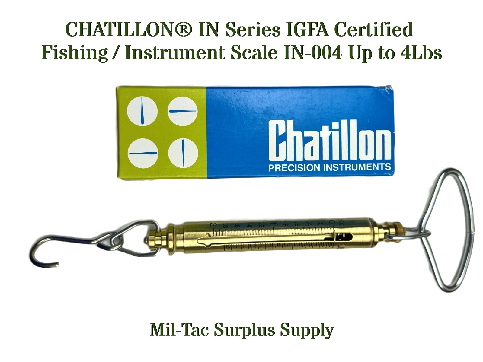 CHATILLON® IN Series IGFA Certified Fishing / Instrument Scale IN-004 Up to 4Lbs