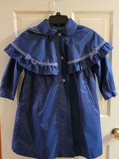 ROTHSCHILD NAVY BLUE DRESS COAT BUTTONS BOWS GIRLS CHILD SZ SEE MEASUREMENTS