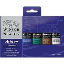 Winsor Newton Artisan Water Mixable Oil Colour Beginners Set, Six 37ml Tubes,