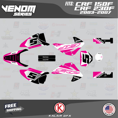 Graphics Kit for HONDA CRF150F CRF230F (2003-2007) Venom - Magenta