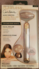 Finishing Touch Flawless Contour Vibrating Facial Roller  Massager, Rose Quartz