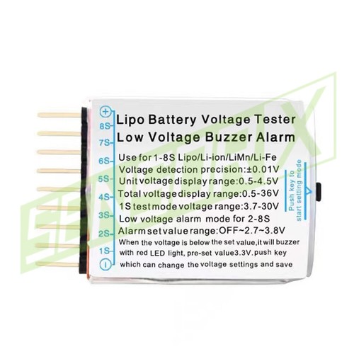 1-8S low voltage alarm battery voltage 2IN1 tester low voltage buzzer alarm - Picture 3 of 3