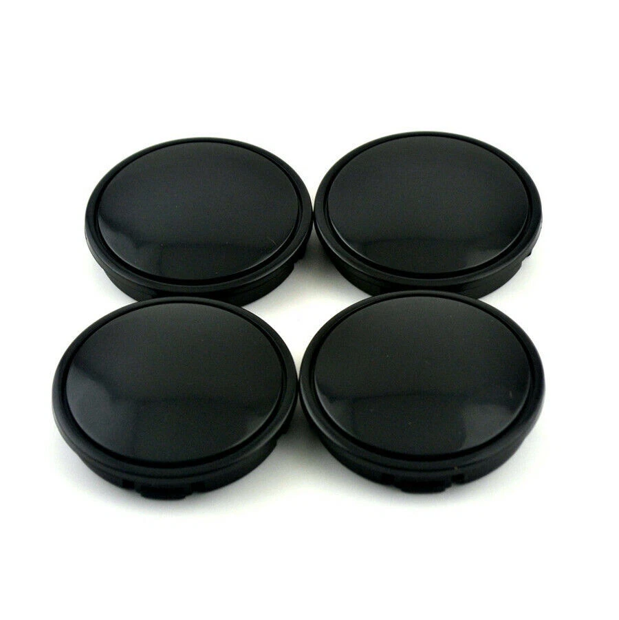 Tapacubos centrales de rueda de coche de alta calidad 4 piezas cubierta decorativa 58 mm/53 mm ABS negro Foto 2 de 4