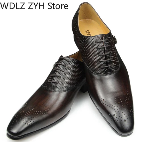 Mens Formal Shoe Designer Leather Business Casual Shoes High