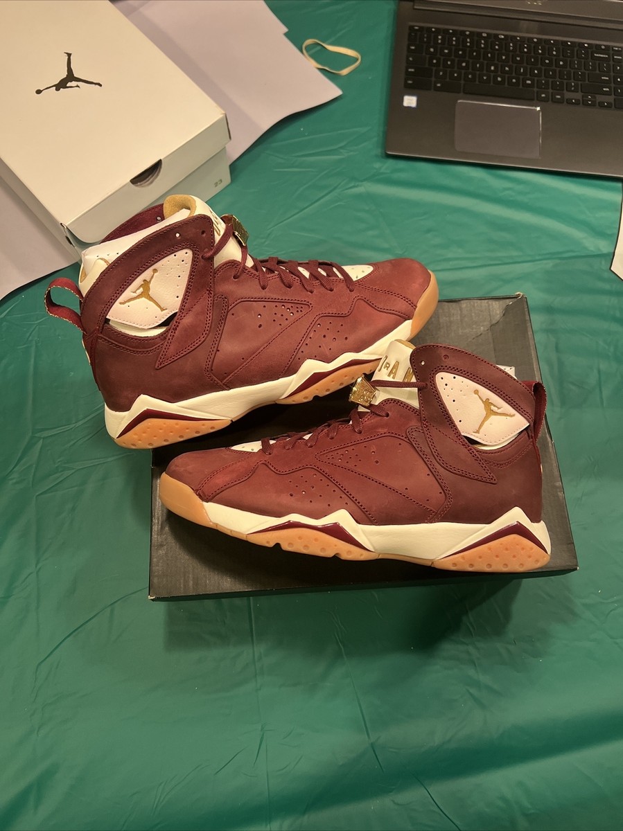 Nike Air Jordan VII Retro C&C Cigar Maroon Gold Raptor Size 10 725093-630  New