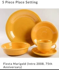 Fiesta Marigold- 5 Piece Place Setting- 75th Anniversary Edition, Intro 2008